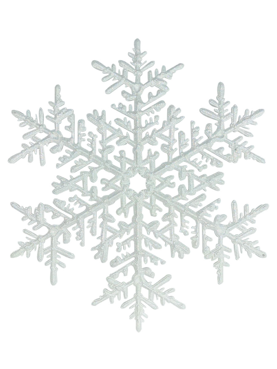 Einfache Schneeflocke M - Christbaumschmuck - Silber