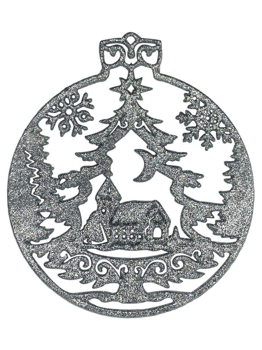 Ornament Wald - Christbaumschmuck - Silber