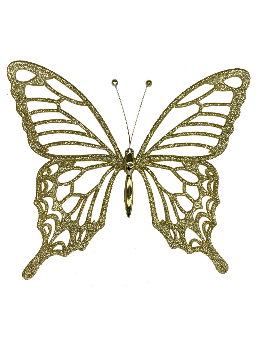 Schmetterling S - Christbaumschmuck - Gold