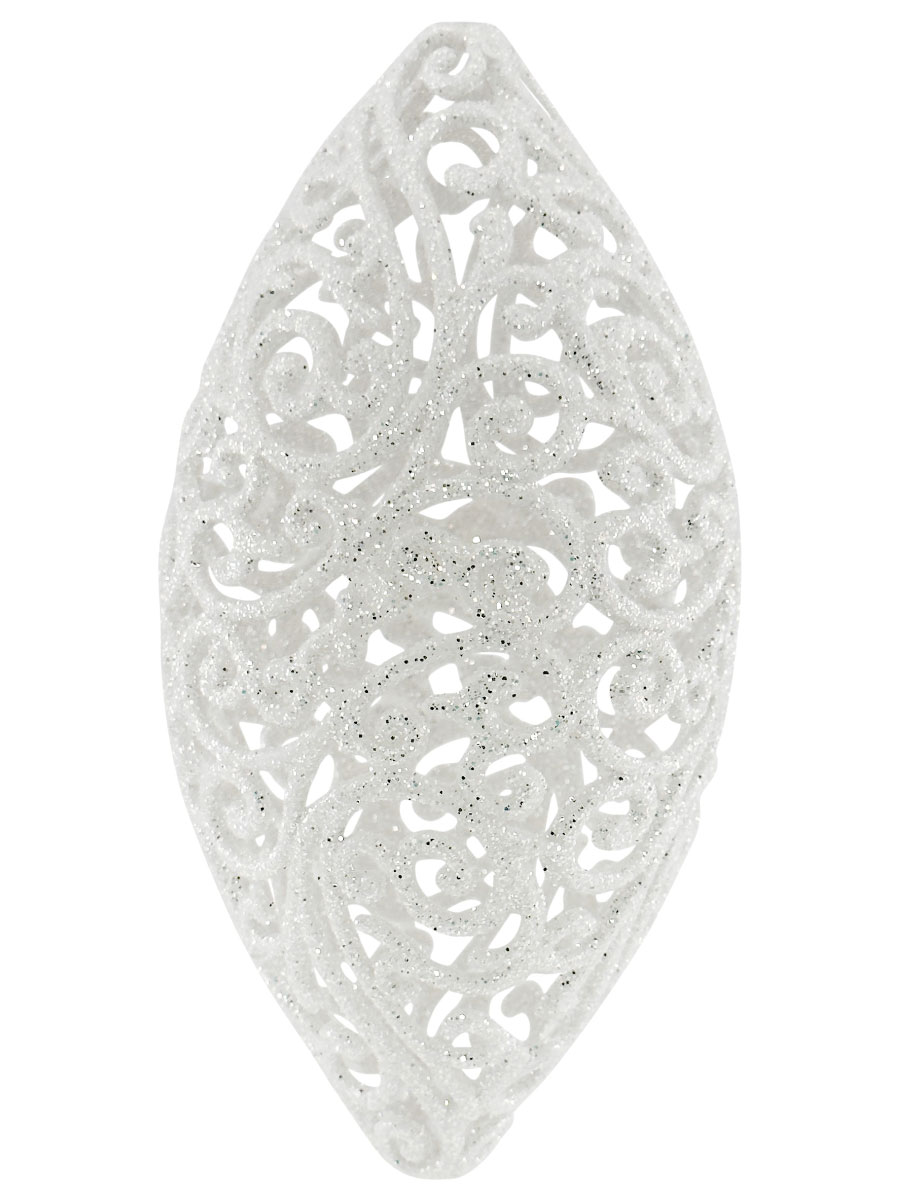 Rhombus Oval M - Christbaumschmuck - Weiß