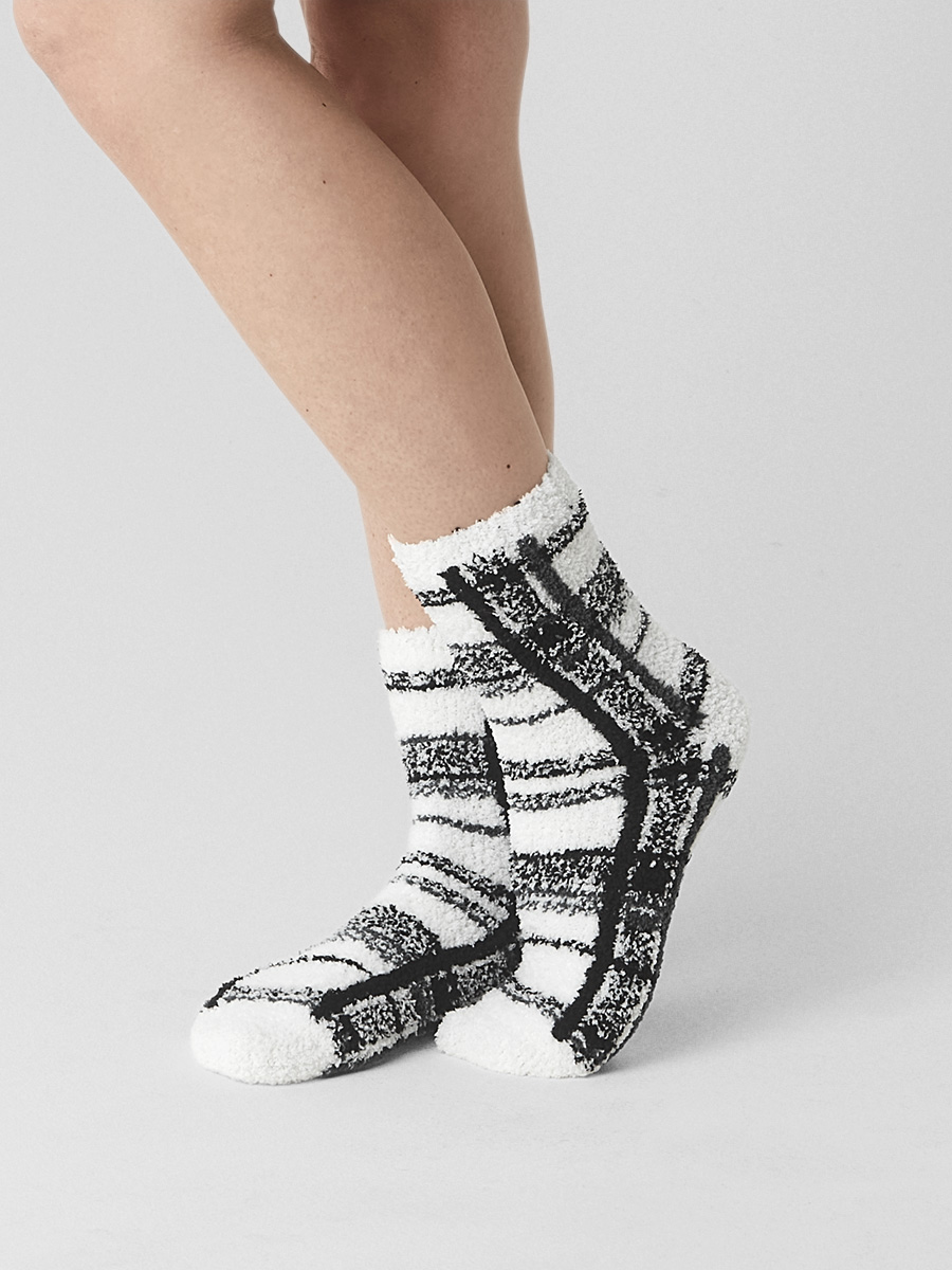 Sleep Socks Check - Socken - White