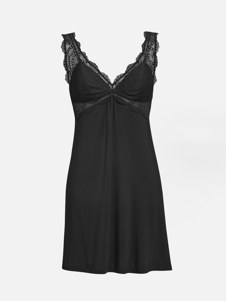 Lace Deluxe Nights - Nachthemd - Black