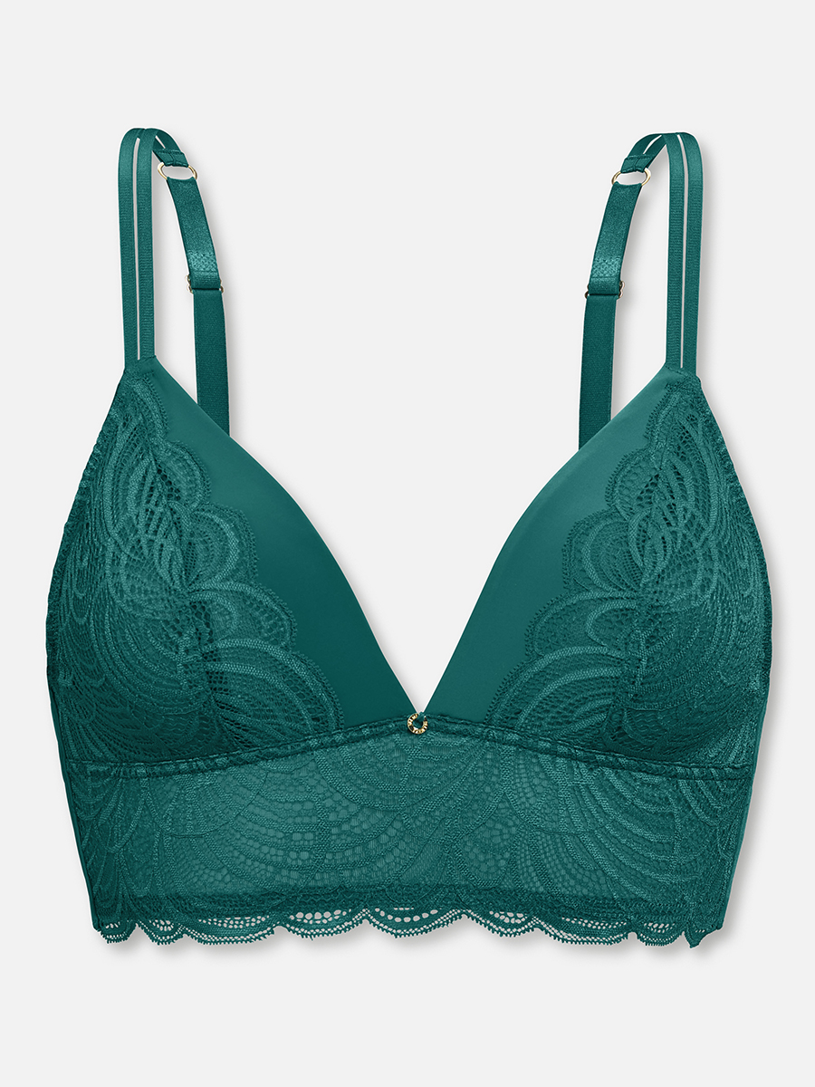 Swirl Lace - Spacer Triangel BH - Petrol