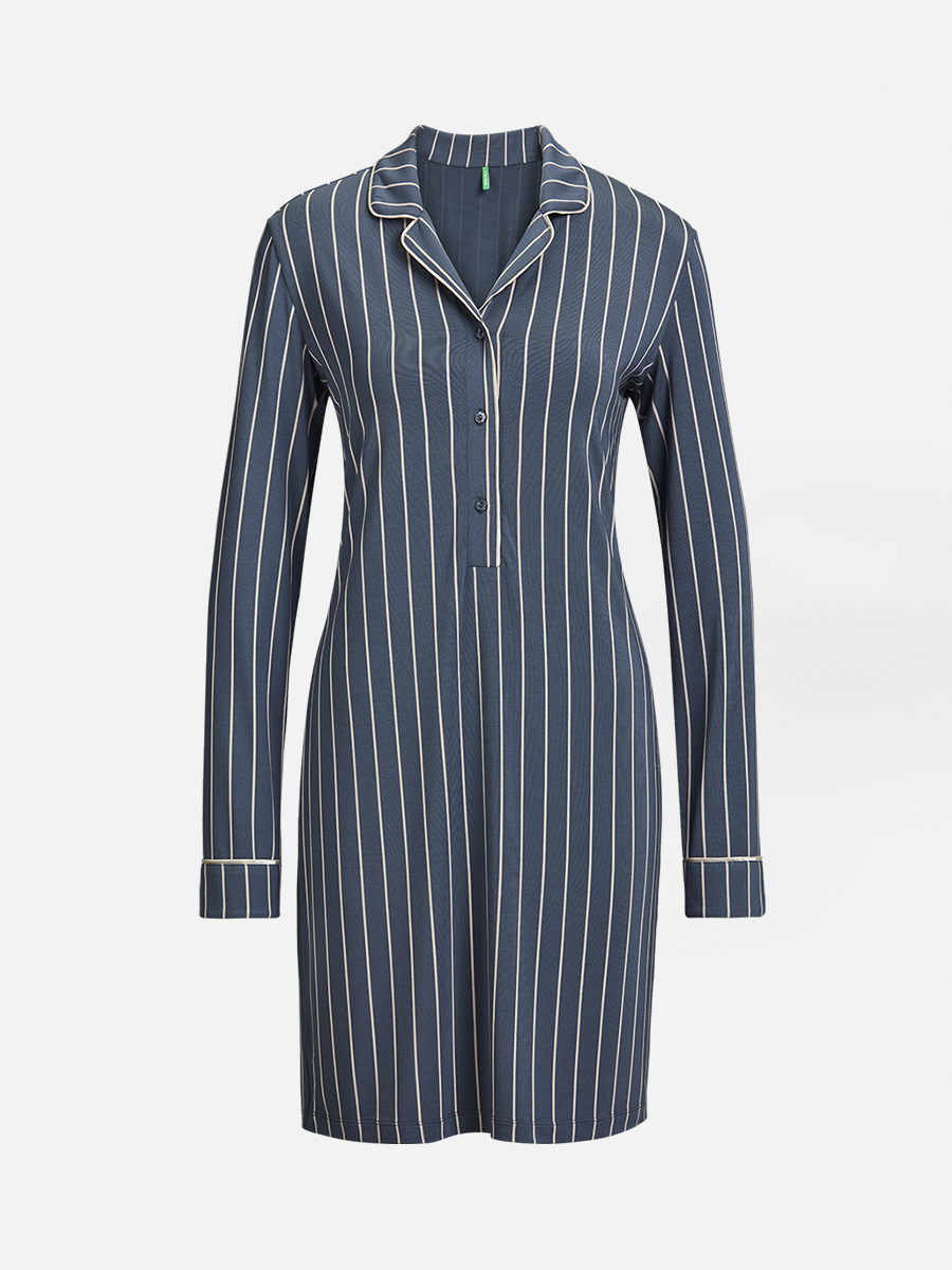 Chic Stripes - Nachthemd - Blue