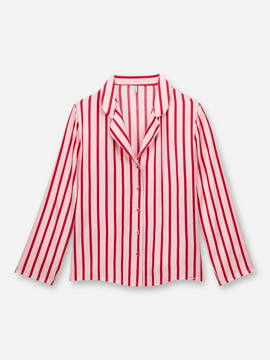 Candy Stripe - Nachtwäsche Jacke - Pink