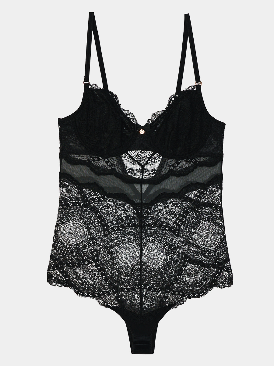 Lace Deluxe - Bügel Body String - Schwarz