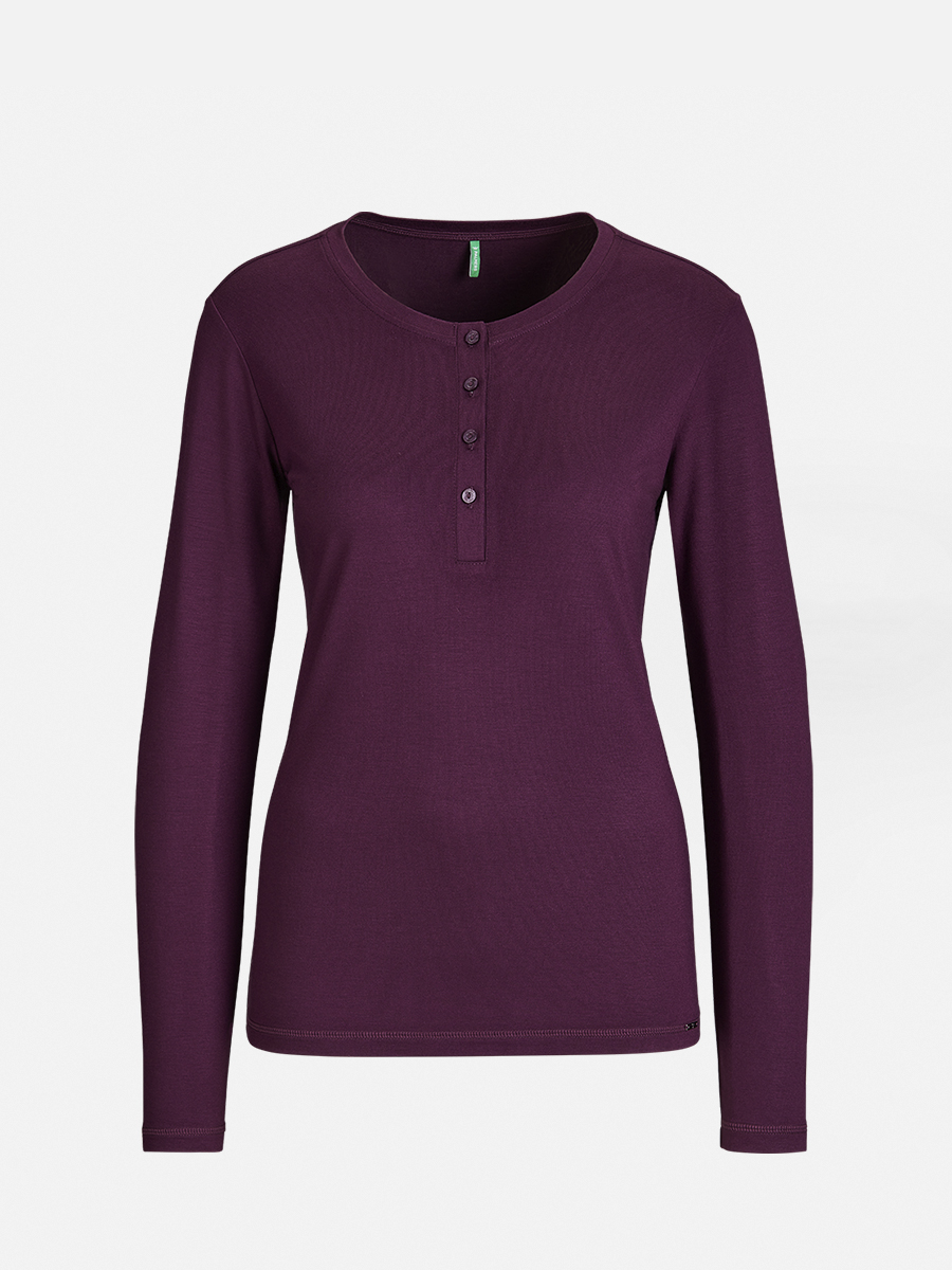 Warm Check - Nachtwäsche Shirt - Darkpurple