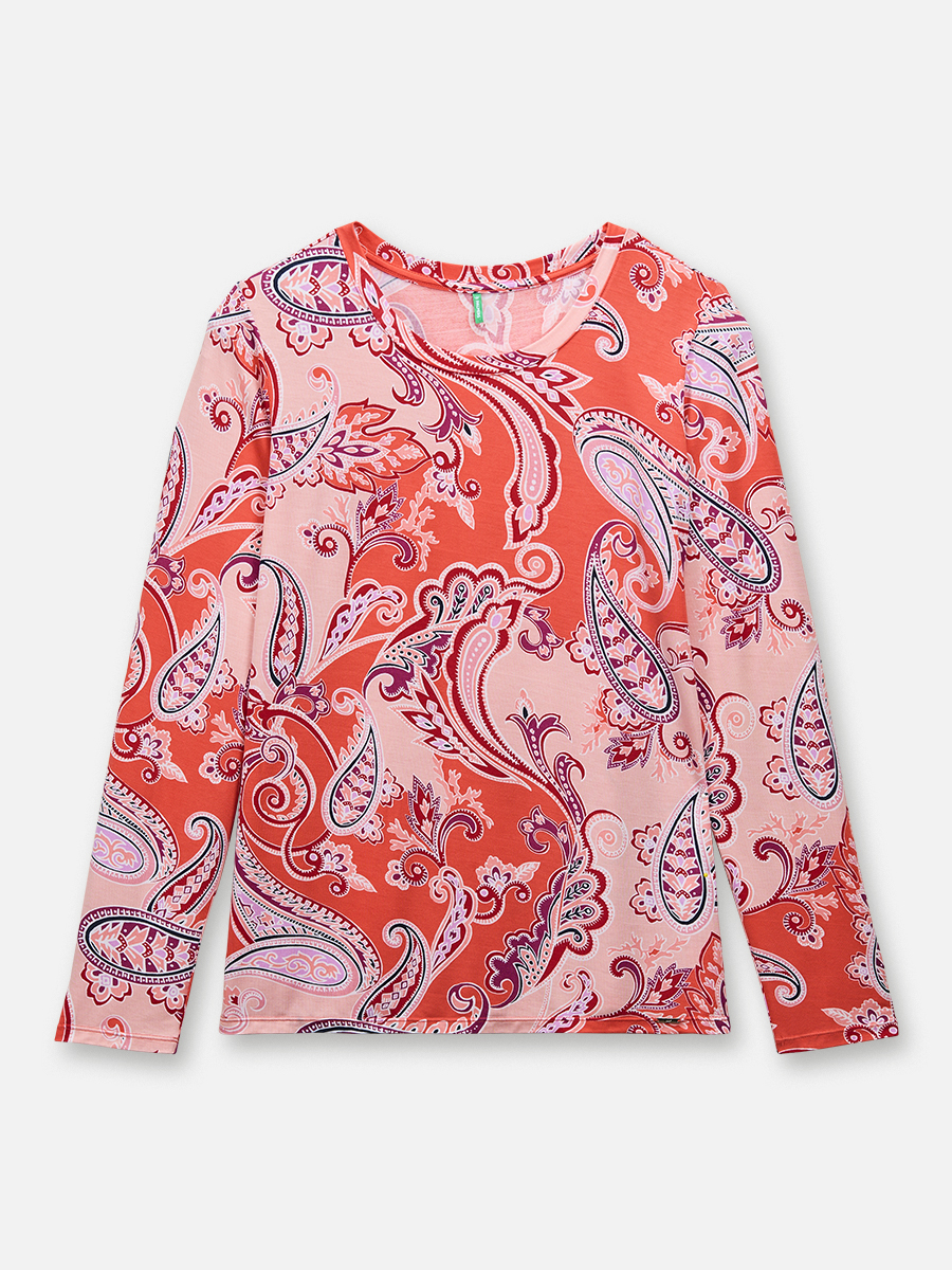 Romantic Paisley - Nachtwäsche Shirt - Pink