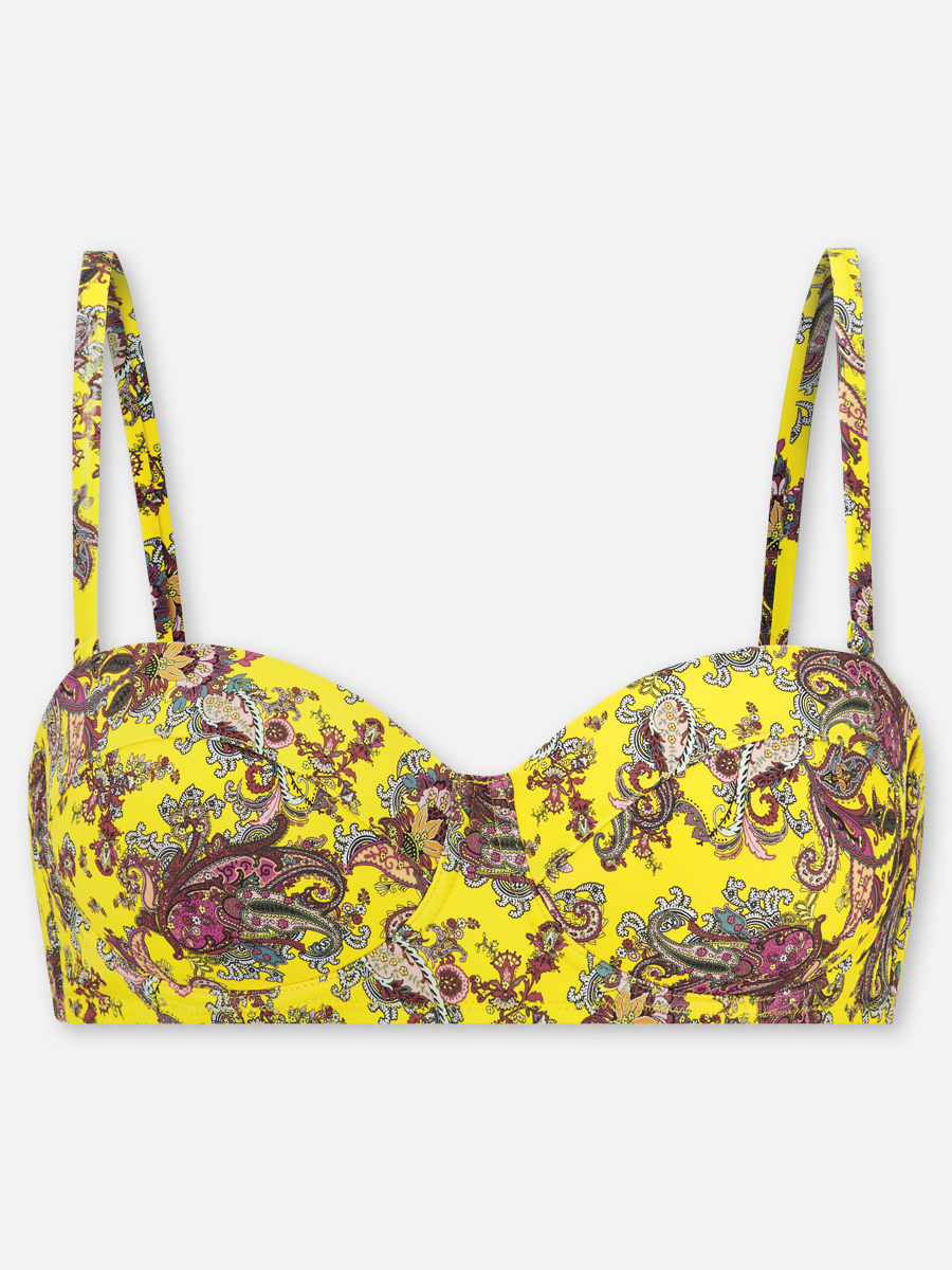 Boho Paisley - Bikini-Top - Gelb-Bunt