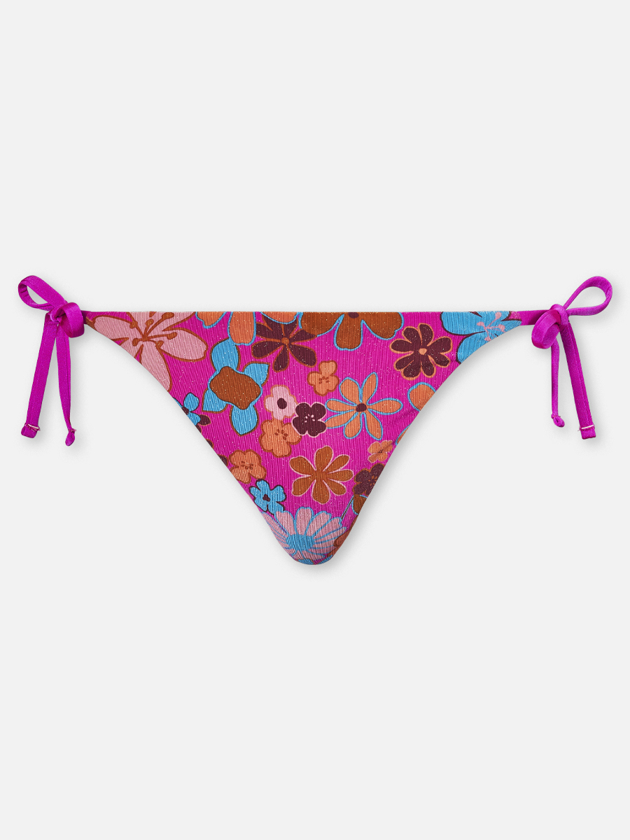 Flower Shimmer - Bikini-Hose Tanga - Pink-Bunt