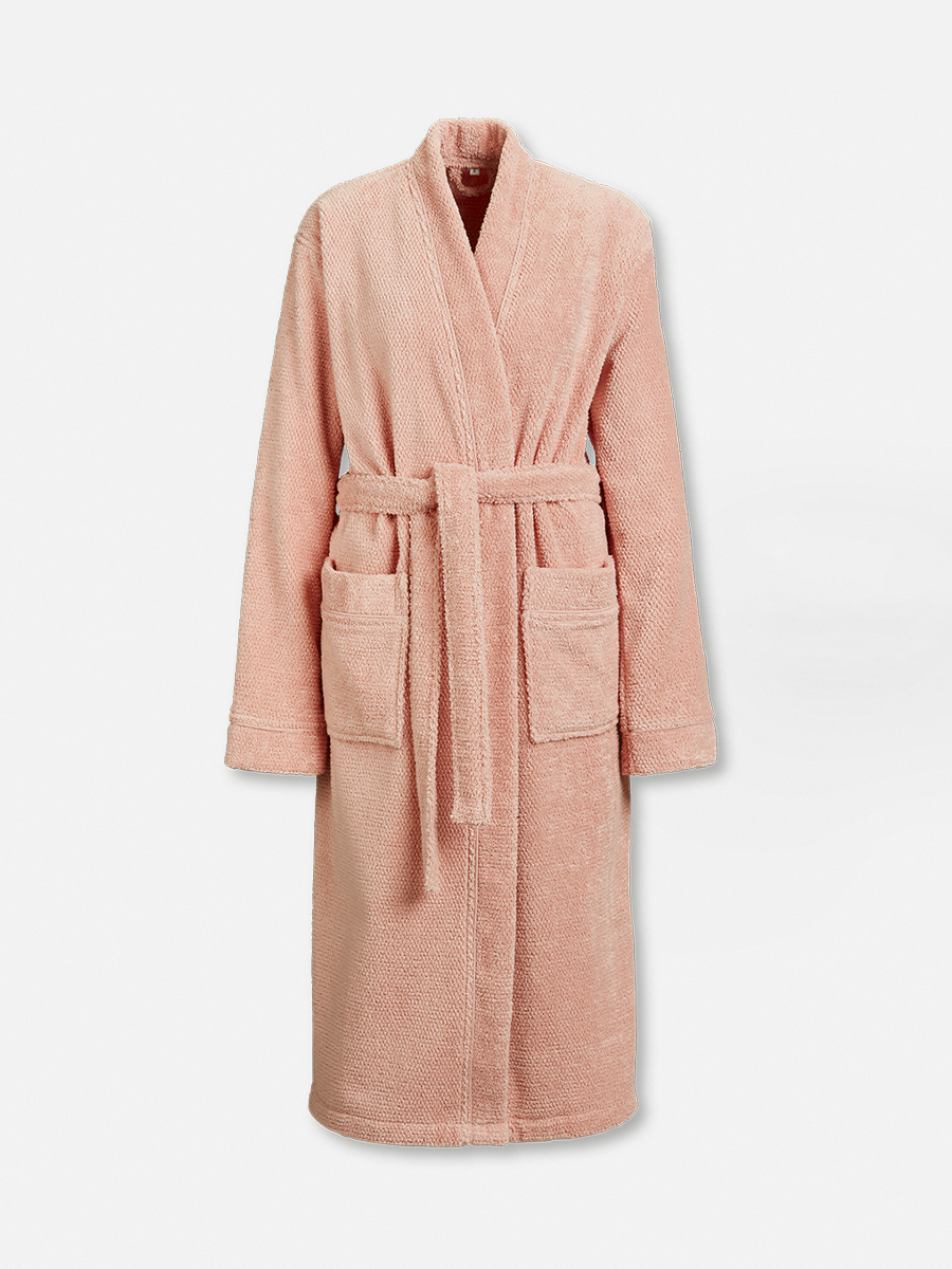 Jacquard Robe - Bademantel - Pink