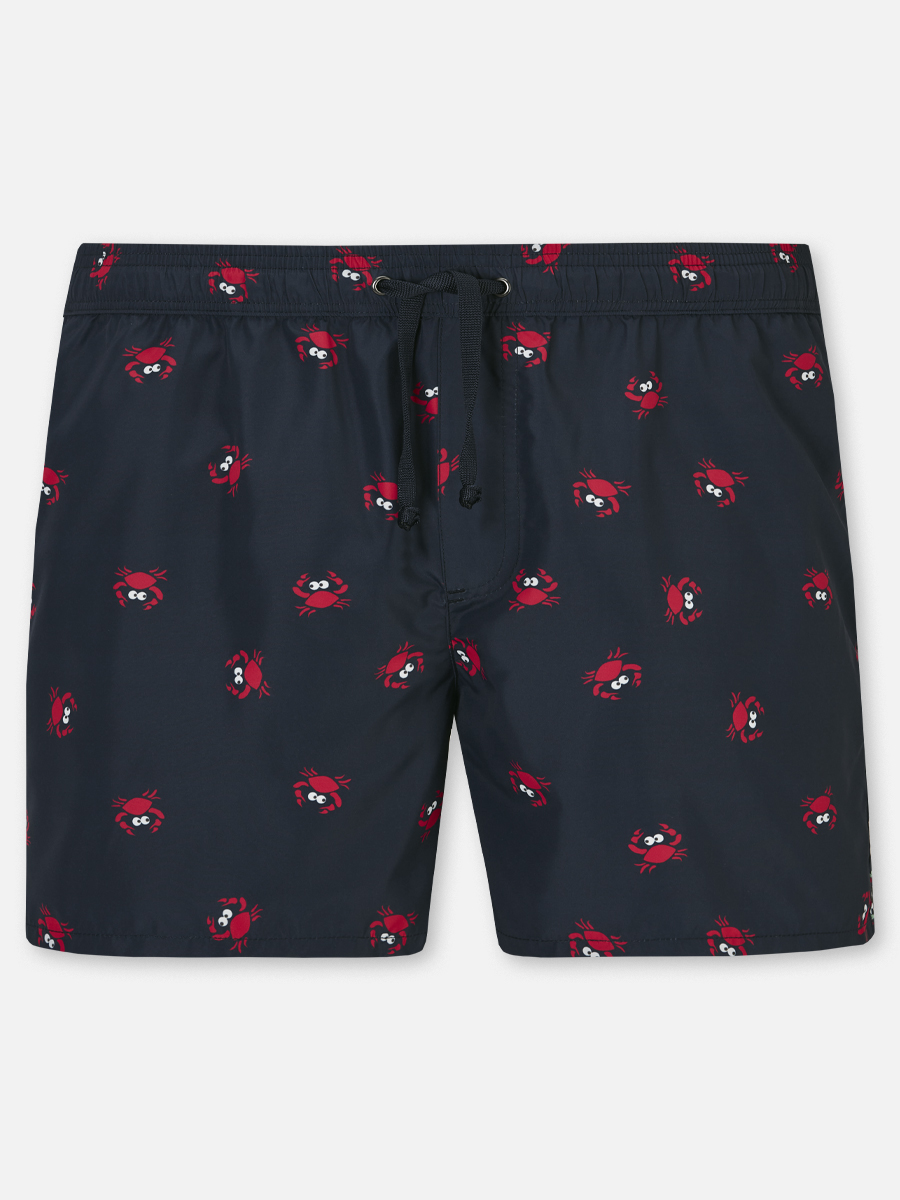 Classic Boardie - Kinder Badeshort - Dunkelblau-Bunt