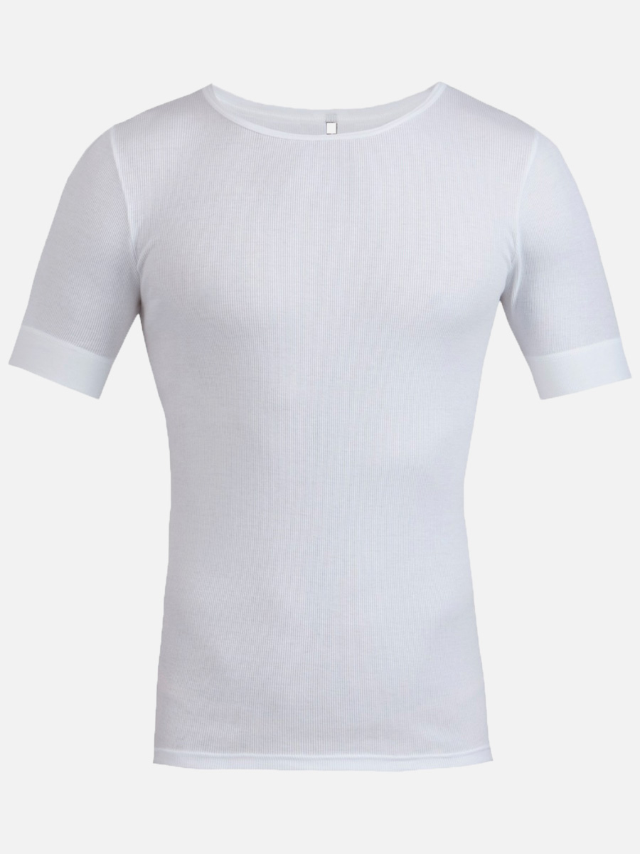 Doppelripp - Shirt - Weiß