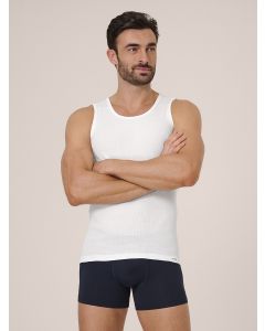 Doppelripp - Shirt - Weiß