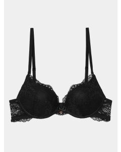 Lace Deluxe - Push-Up Bügel BH - Schwarz