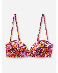Sunset Paisley - Bandeau Bikini-Top