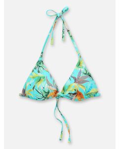 Aqua Flowers - Triangel Bikini-Top